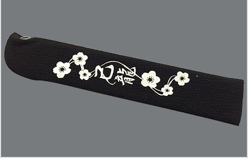 ちりめん(黒)＋1色印刷