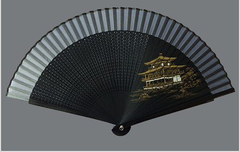 布扇子 短地　金閣寺 (既製柄)