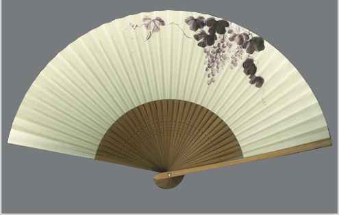 紙扇子 葡萄 (既製柄)
