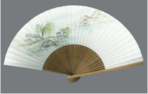 紙扇子 里山 (既製柄)