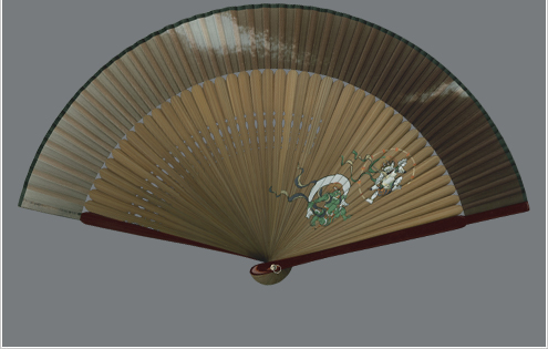 布扇子 短地 風神雷神 (既製柄)