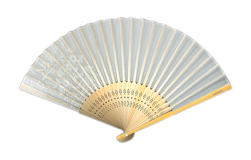 片面布扇子 絹 (7.5寸30間)
