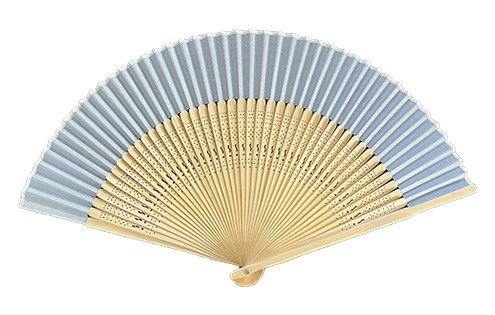 片面布扇子 絹 短地(7.5寸45間)