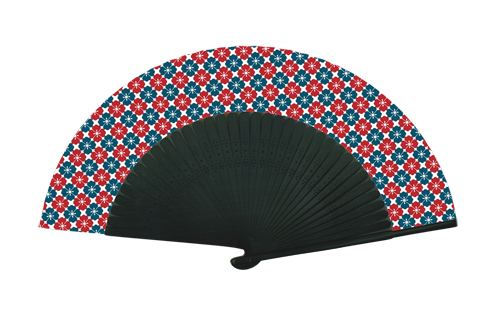 片面布扇子 レーヨン 短地 (7.5寸35間)