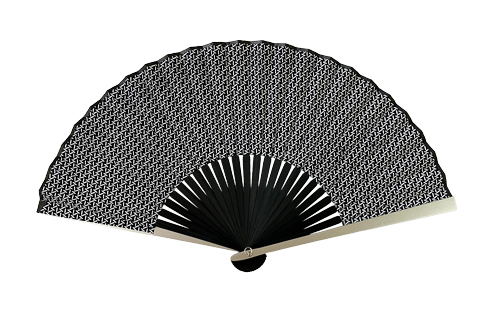 片面布扇子 綿 アルミ親骨（7寸25間）
